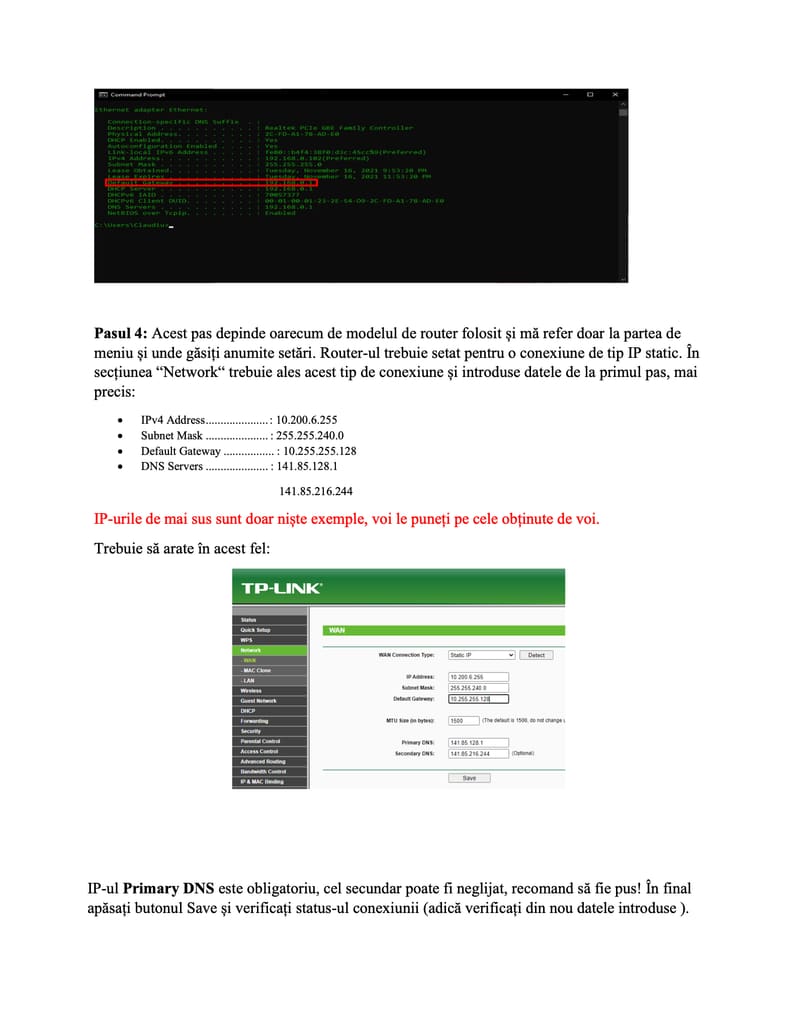 Pagina 3 din 5 a PDF-ului „Configurare Router Wifi – Regie”.
